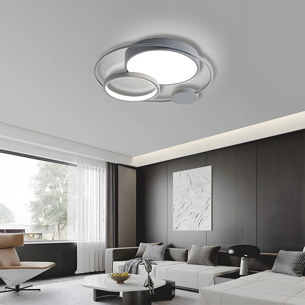 Design Circular Flush Mount LED Bedroom Ceiling Light - Image 11