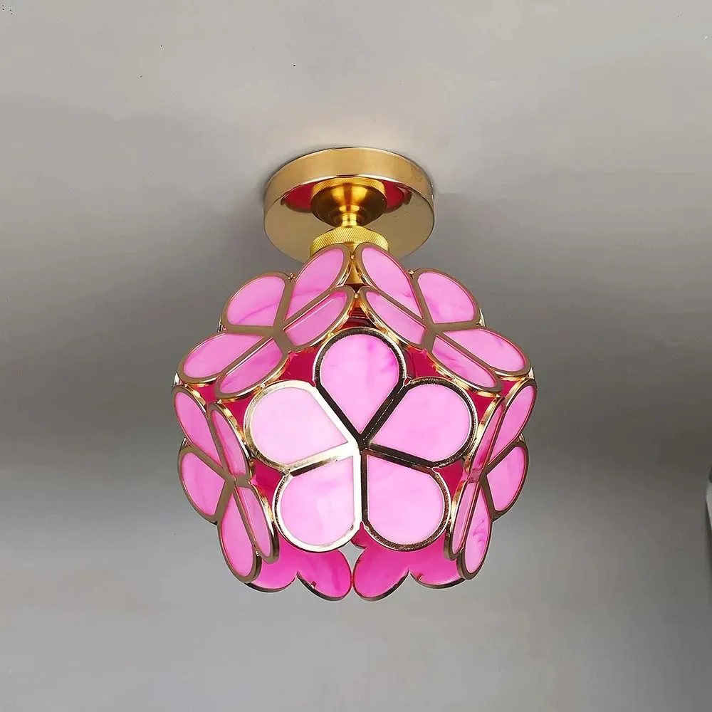 Design Flowers Style Glass Hallway Ceiling Lighting - Image 11