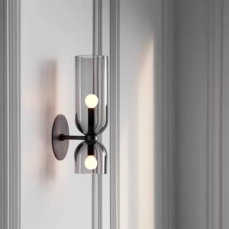 Double Head Glass Wall Lamp LED Sconce for Bedroom - Image 7