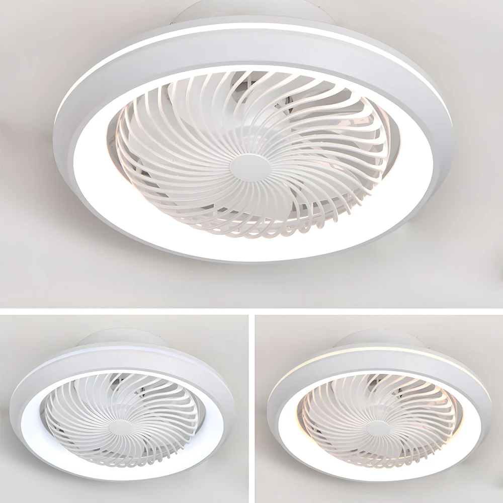 Enclosed Ceiling Fan with LED Light, 6 Speeds, Dimmable, Remote Control Ceiling Fan With Light - Image 7