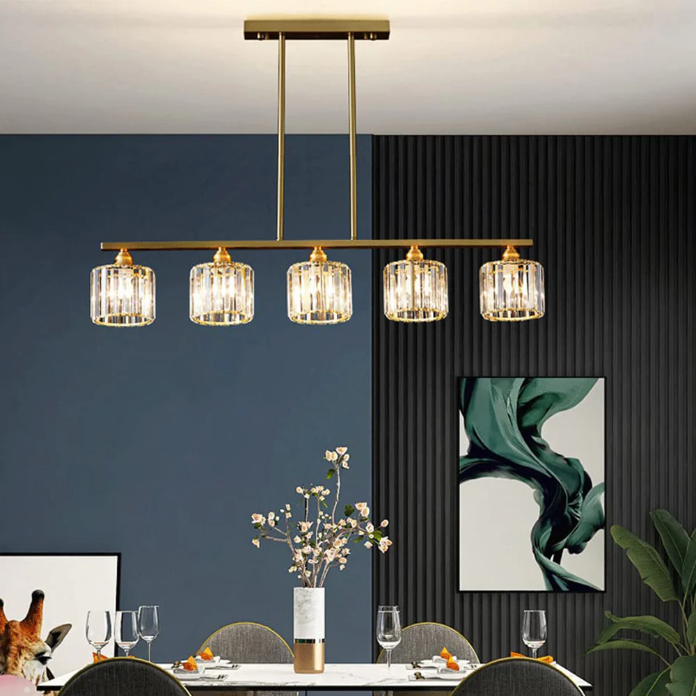 Exquisite Glass Gold Ceiling Light For Dining Room - Image 6