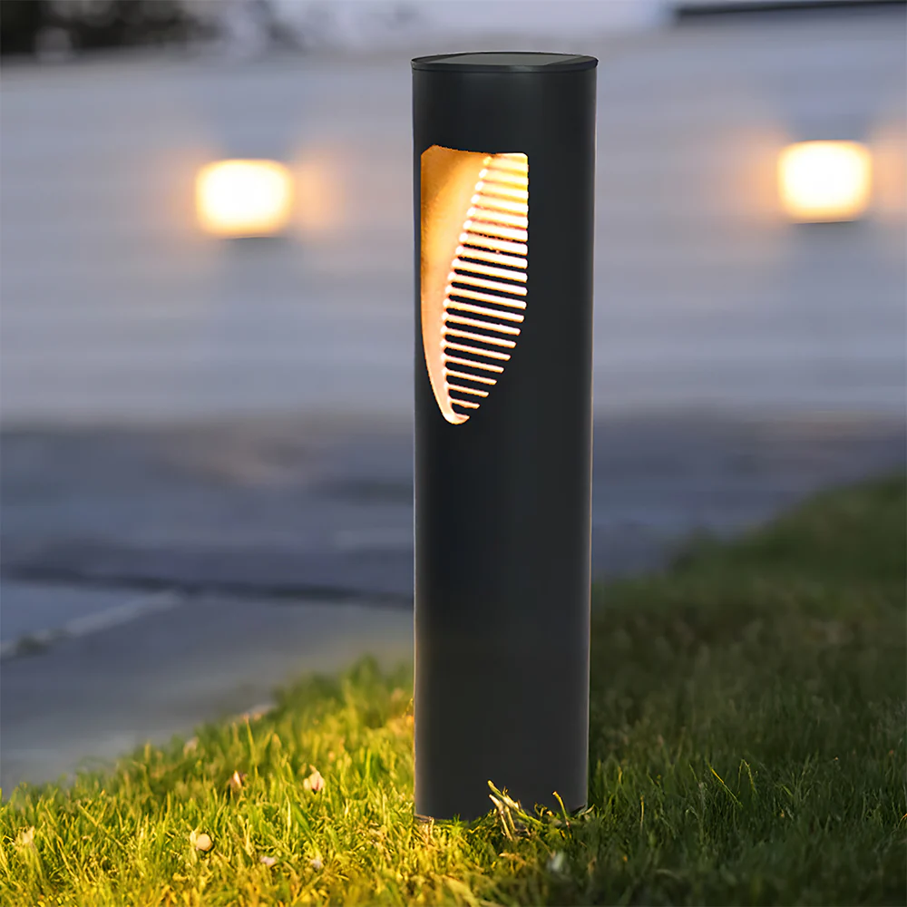 Garden Solar Power Black Long Outdoor Floor Lights - Image 4