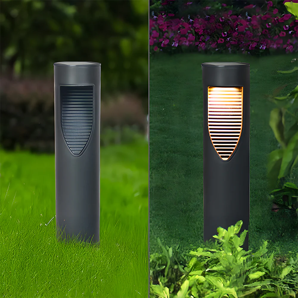 Garden Solar Power Black Long Outdoor Floor Lights - Image 8
