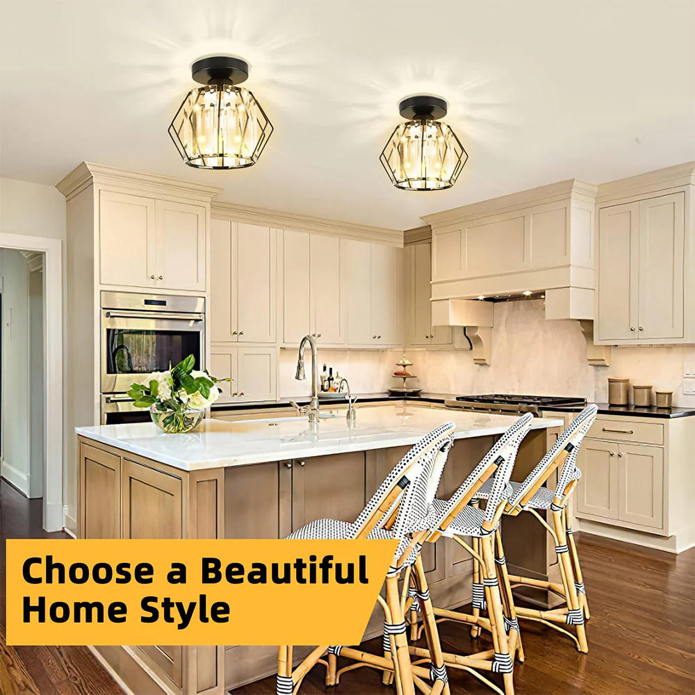 Geometric Crystal Ceiling Lights For Dining Room - Image 5