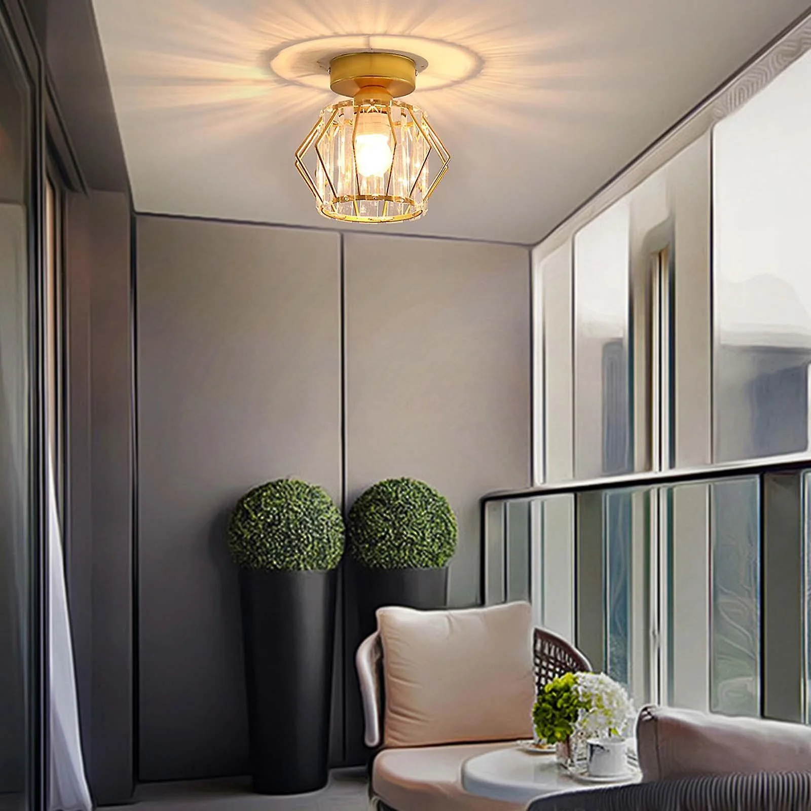 Geometric Crystal Ceiling Lights For Dining Room - Image 9
