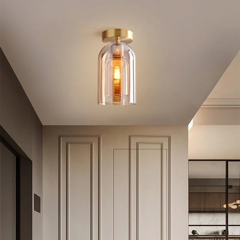 Glass Semi-Flush Mount Ceiling Light - Image 4
