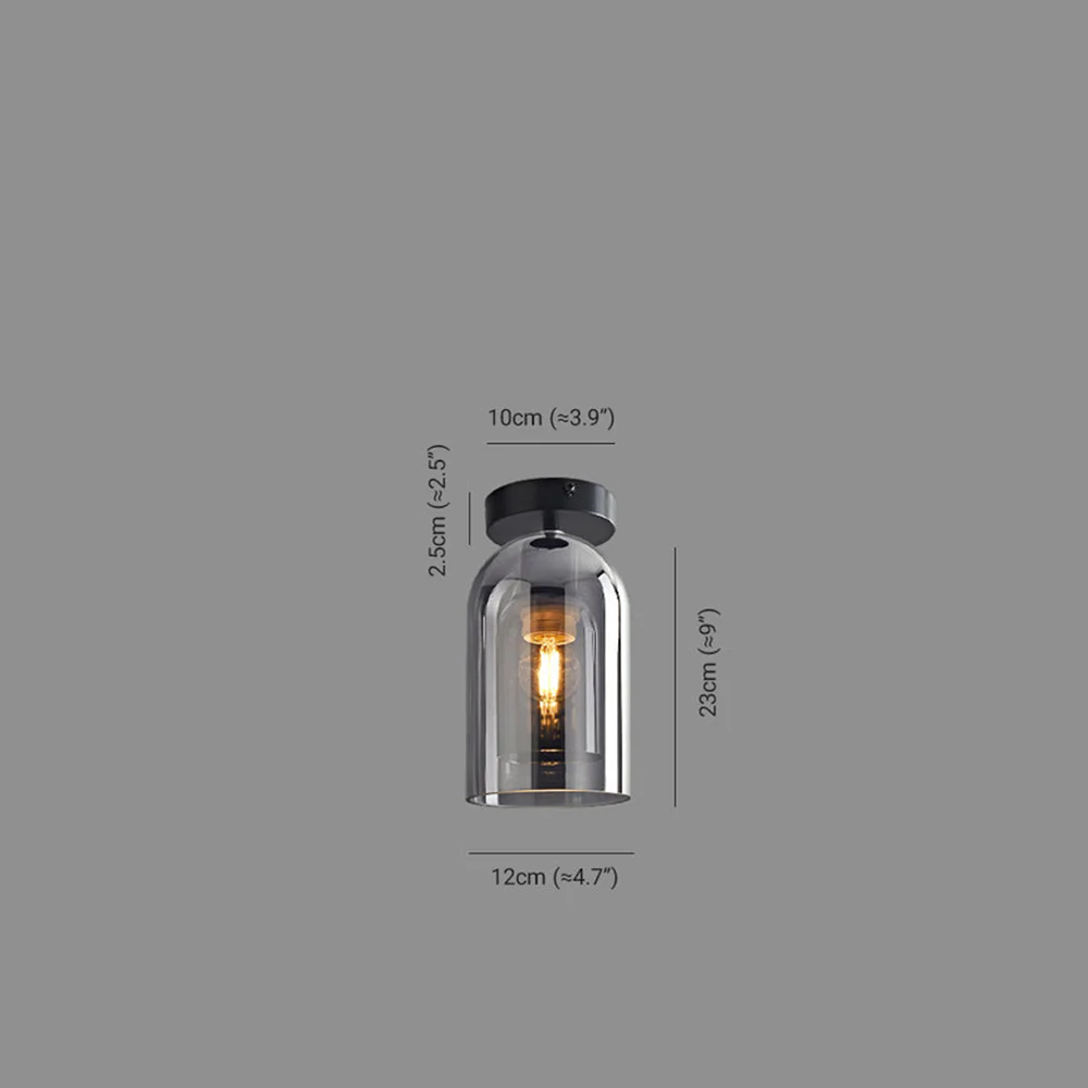 Glass Semi-Flush Mount Ceiling Light - Image 6