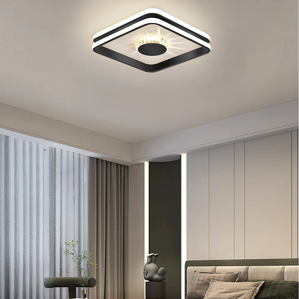Gold Hallway Crystal LED Ceiling Lights - Image 21