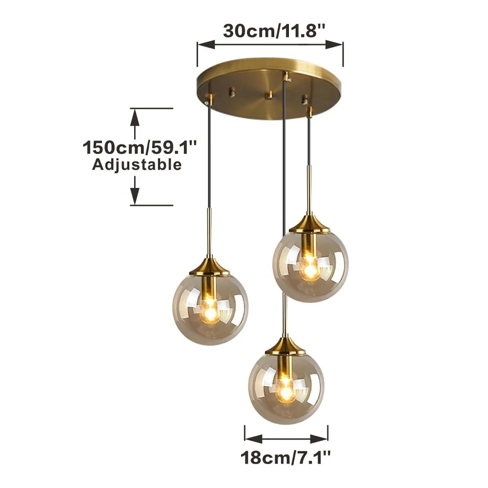 Industrial Glass Ball Pendant Light - Image 20