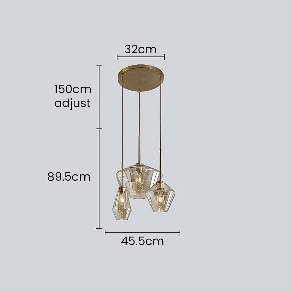 Industrial Glass Living Room Pendant Light - Image 18