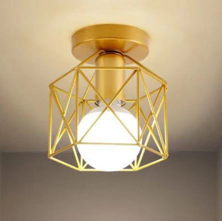 Industrial Iron Art Black Hallway Ceiling Light - Image 11