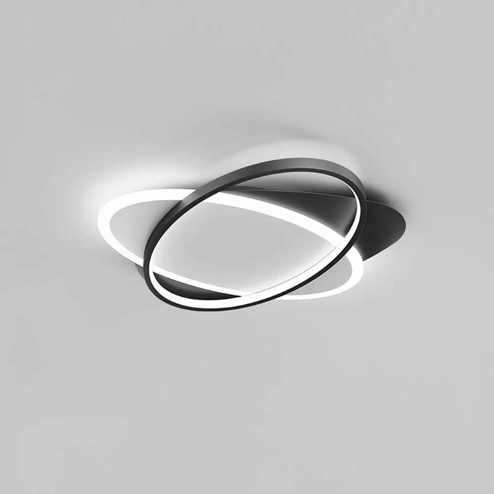 Industrial Iron Black Flush LED Ceiling Lights For Living Room - Image 12