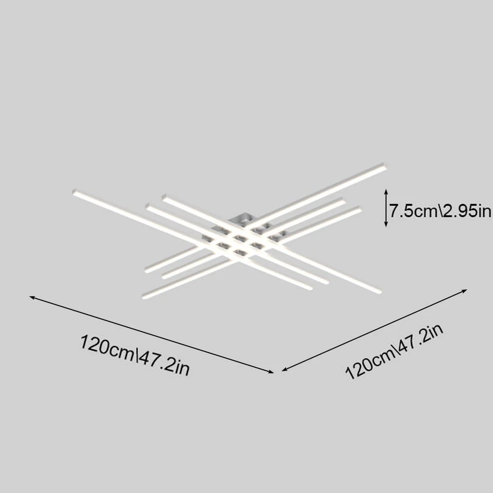 Industrial Minimalist Iron Living Room Semi Flush LED Ceiling Light - Image 22
