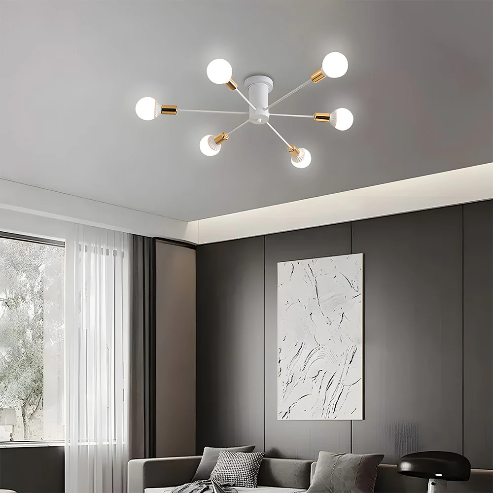 Industrial Style Living Room Multi-head Ceiling Lights - Image 13