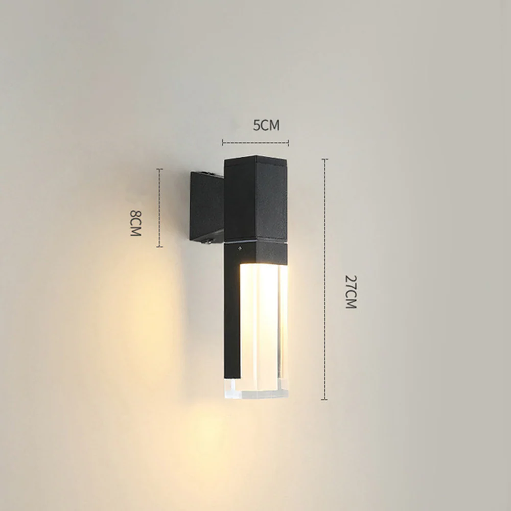IP65 Contemporary Aluminum Black LED Outdoor Wall Lights - Image 5