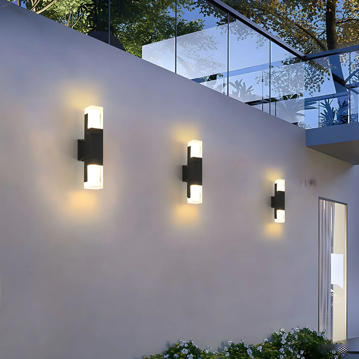 IP65 Contemporary Aluminum Black LED Outdoor Wall Lights - Image 7