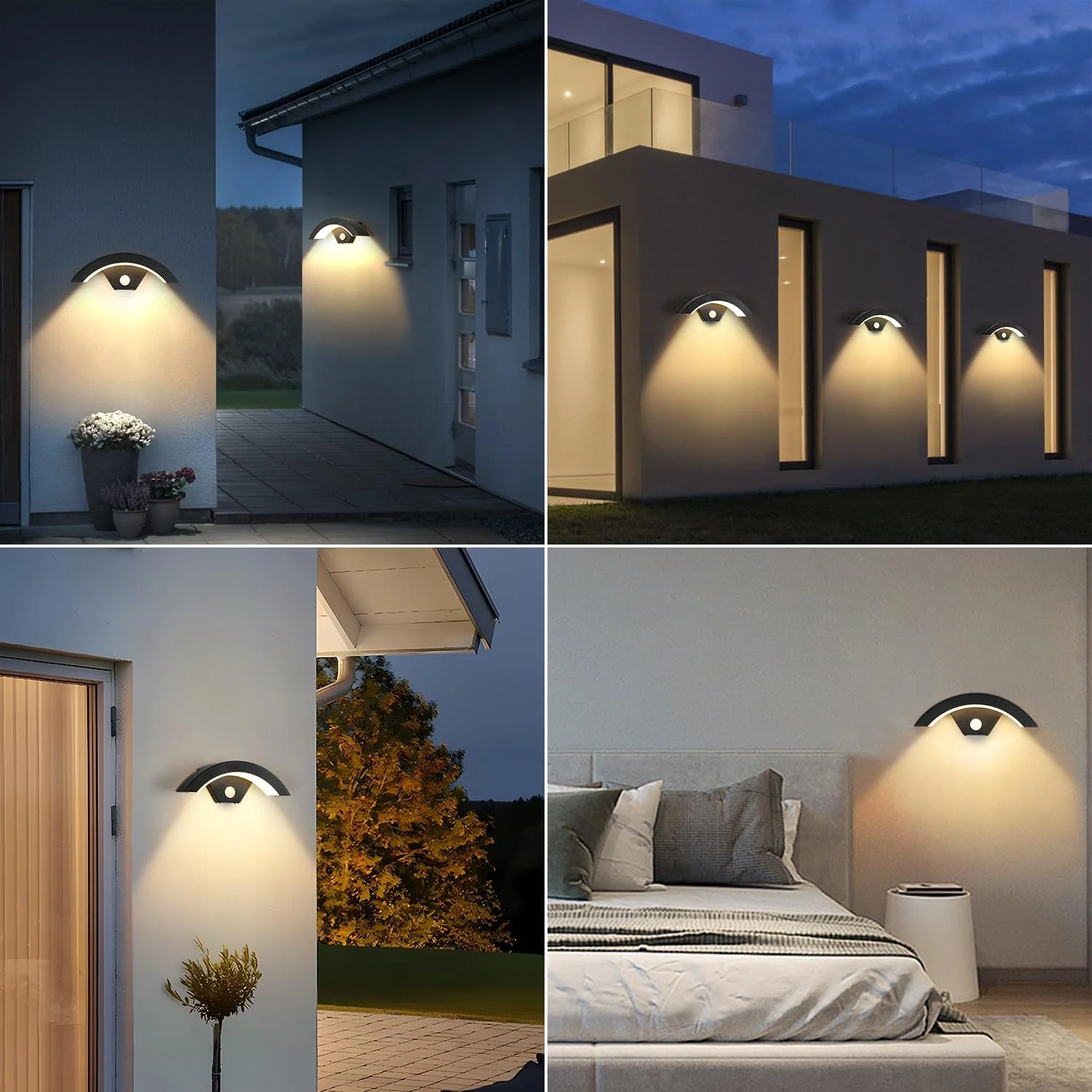 IP65 Modern PIR Outdoor Wall Light Waterproof Garden Wall Lamp - Image 9