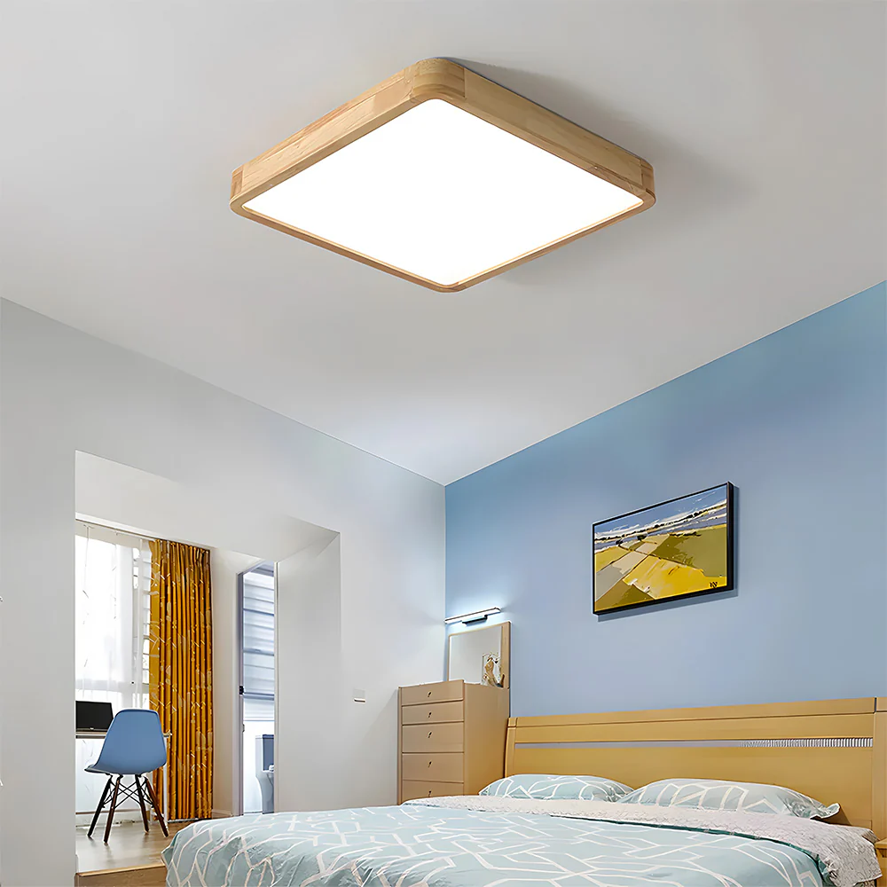 Ultra-thin Wood LED Flush Mount Ceiling Lamp - Image 24