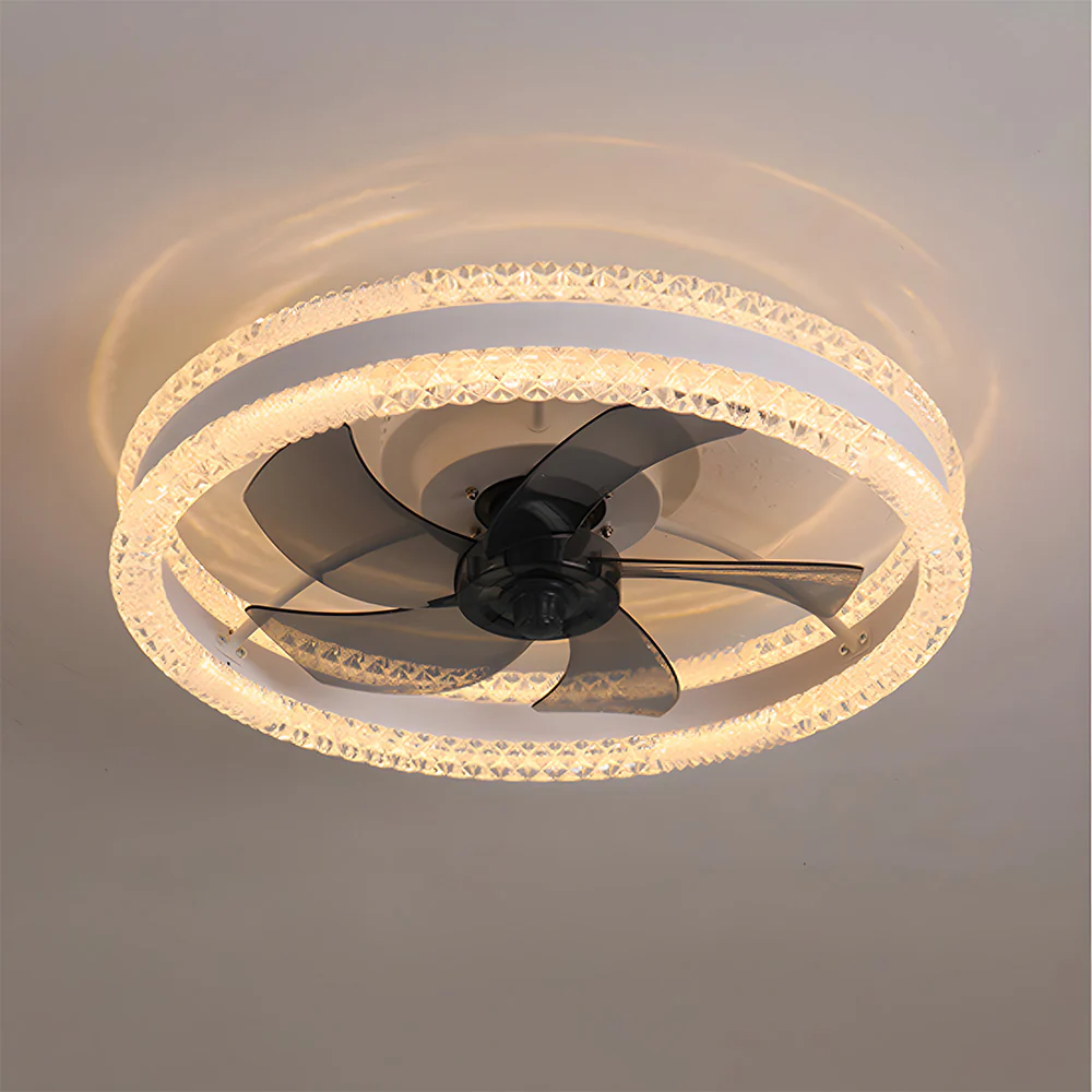 LED Dimmable 6-Speed Adjustable Reversible Ceiling Fan Light for Bedroom - Image 12