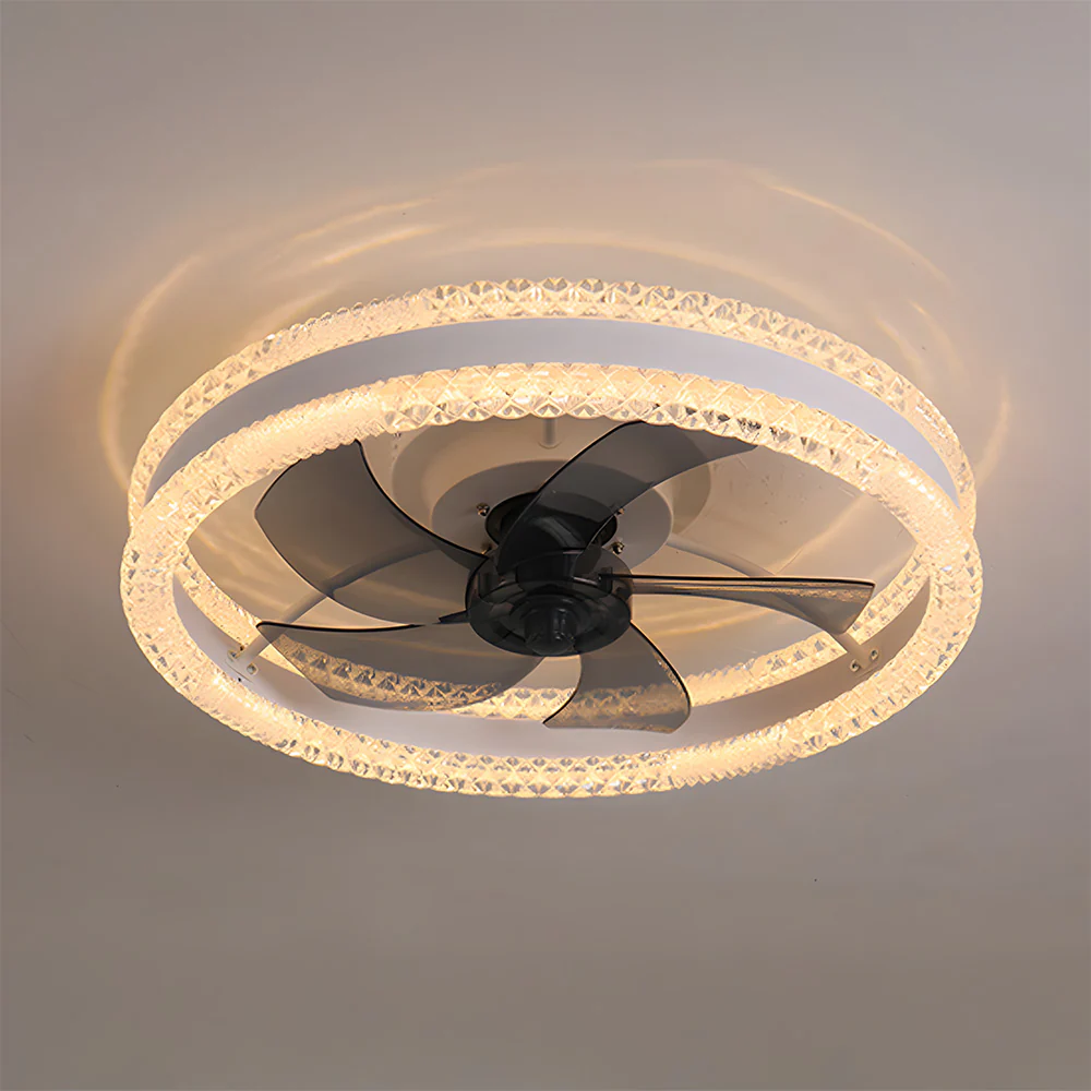 LED Dimmable 6-Speed Adjustable Reversible Ceiling Fan Light for Bedroom - Image 14