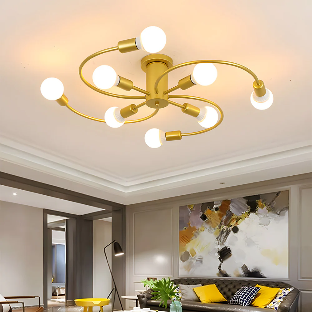 Light Luxury Multi-Head Living Room Ceiling Light - Image 2