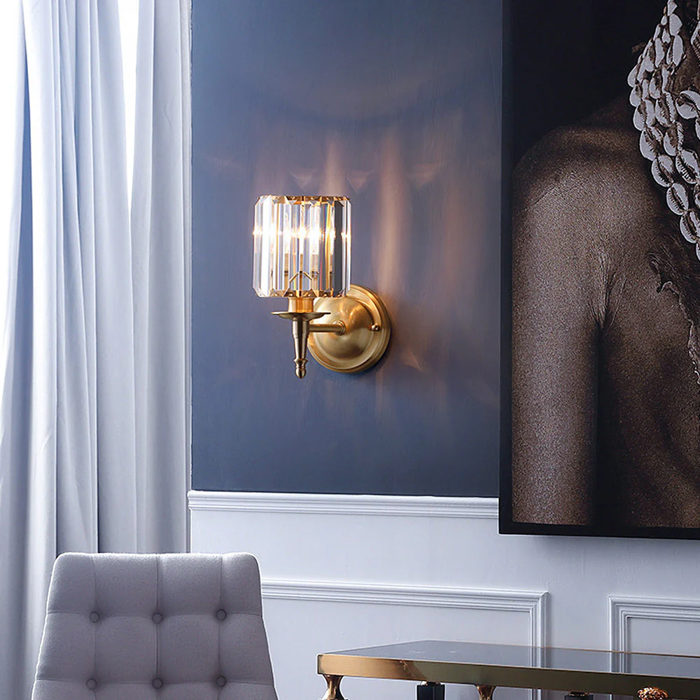 Luxury Clear Crystal Small Wall Light - Image 3