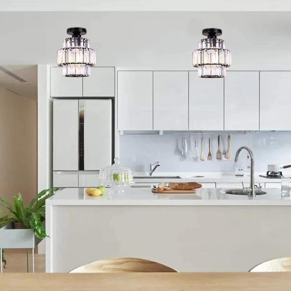 Luxury Glass Flush Mount Ceiling Light Fixture for Hallway Bedroom - Image 4