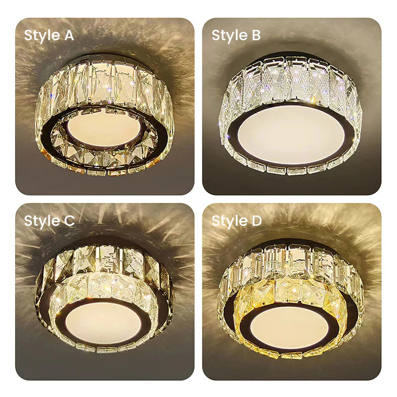 Luxury Crystal Hallway Flush Mount Ceiling Lights - Image 7