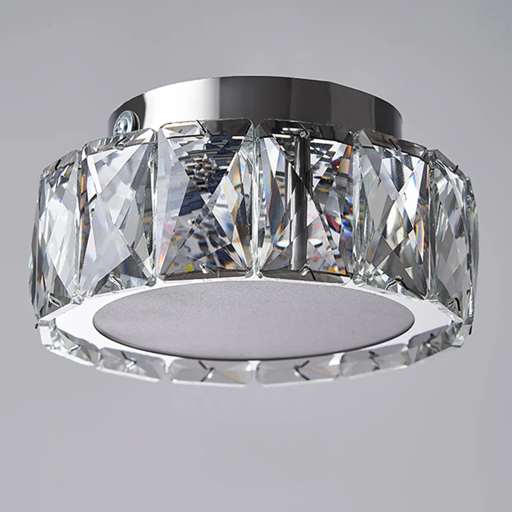 Luxury Crystal LED Flush Mount Hallway Ceiling Light - Image 7