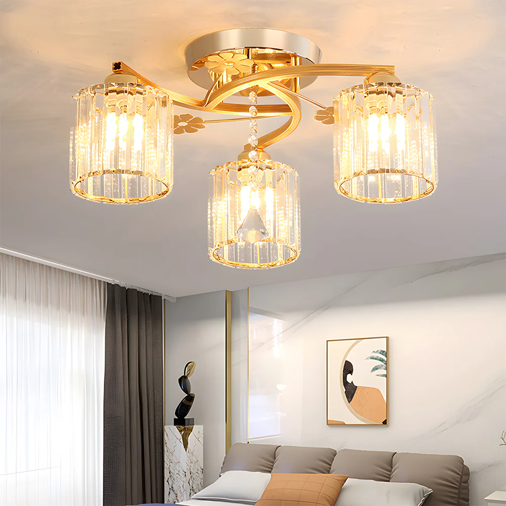 Luxury Crystal Semi Flush Ceiling Light - Image 11