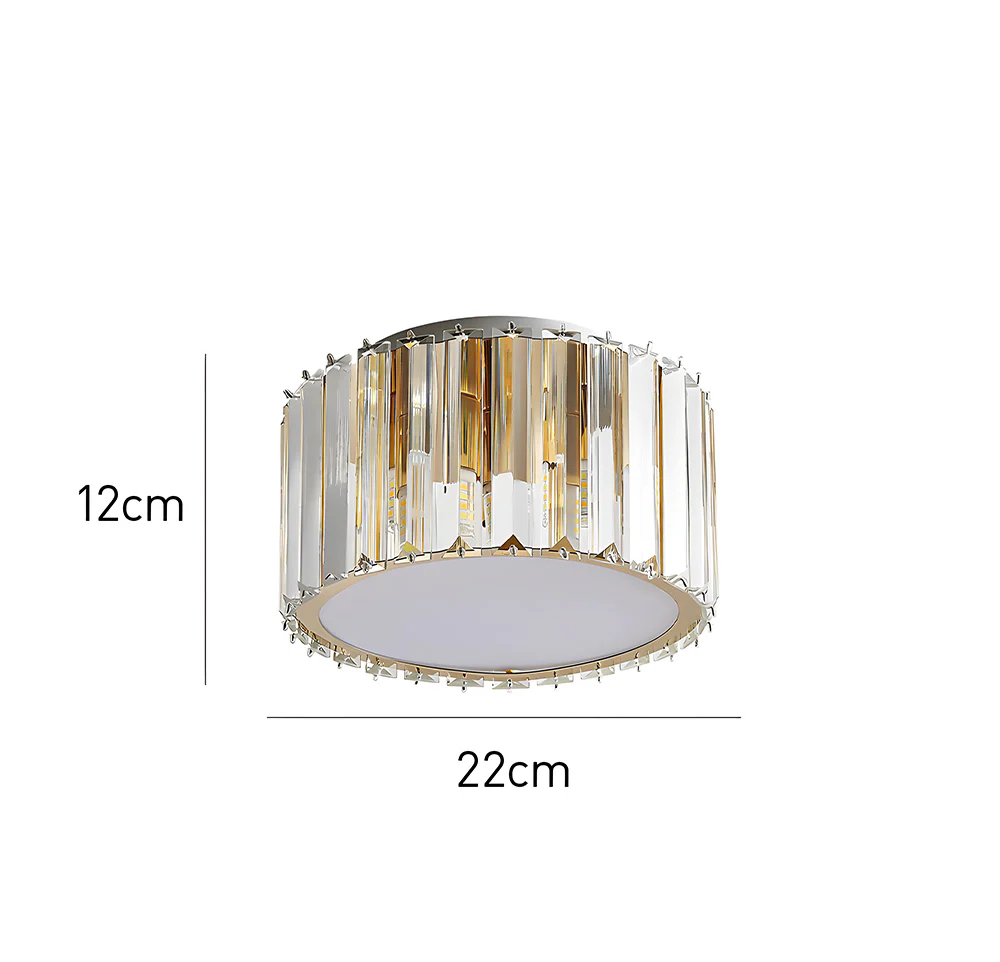 Luxury Crystal Semi Flush Hallway Ceiling Light Fixture - Image 8
