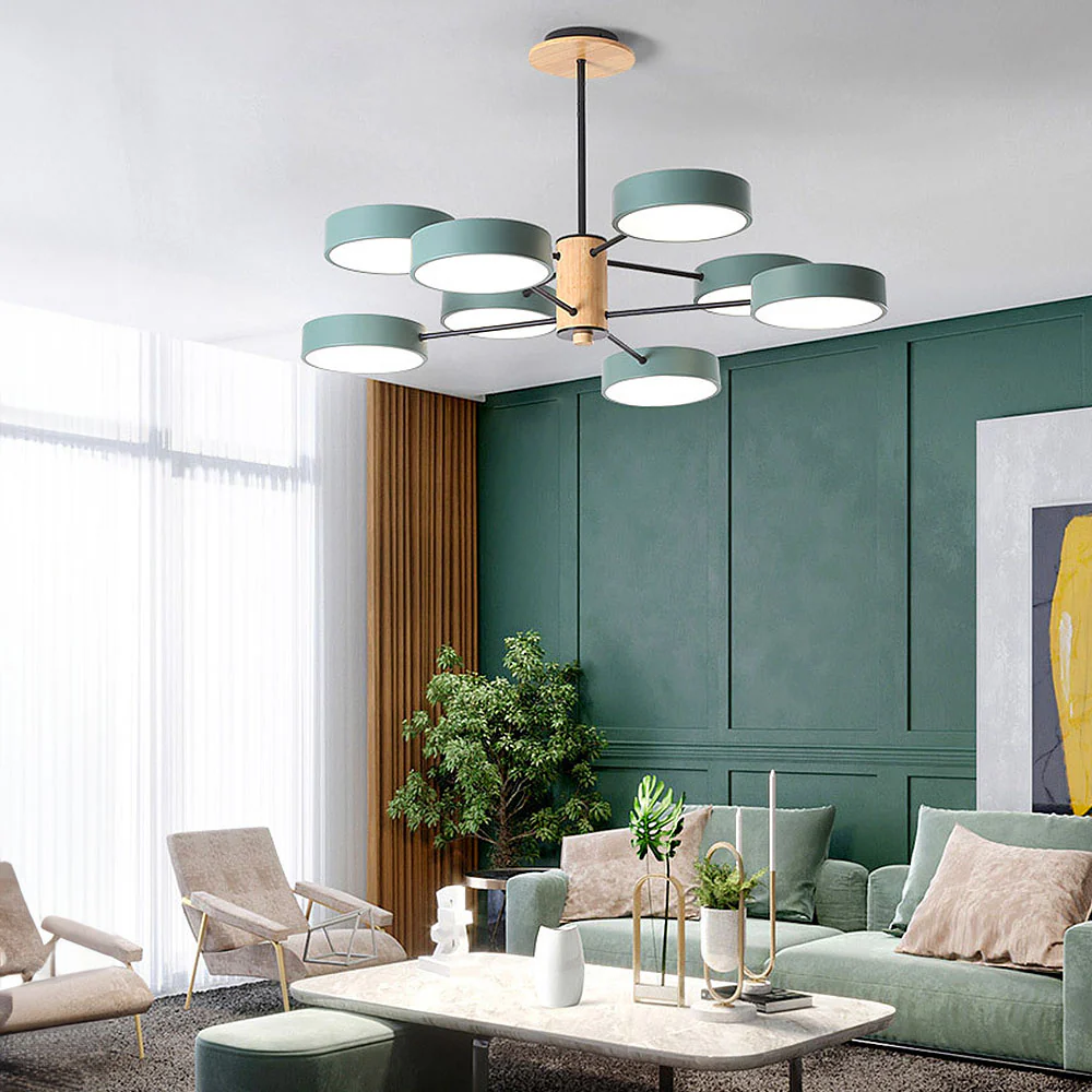 Macaron Multi Arm Modern LED Ceiling Pendant - Image 6
