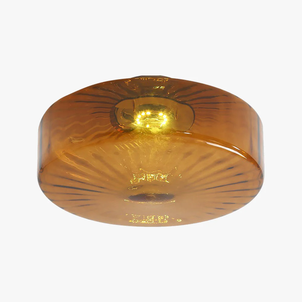 Medieval Glass Corrugated Ceiling Lamp - Image 10