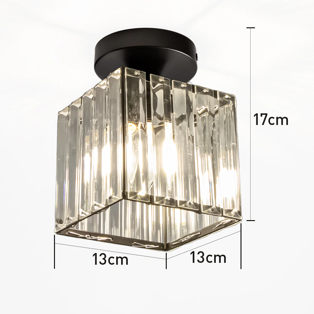 Mini Crystal Ceiling Light, black, E27, 13cm - Image 6