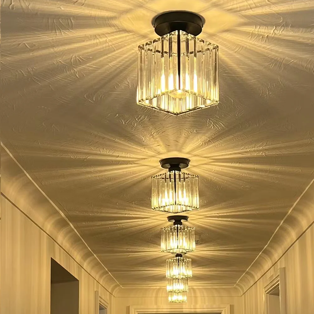 Mini Crystal Ceiling Light, black, E27, 13cm - Image 7