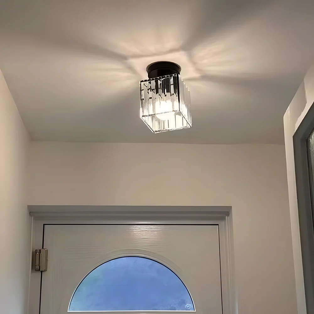 Mini Crystal Ceiling Light, black, E27, 13cm - Image 8