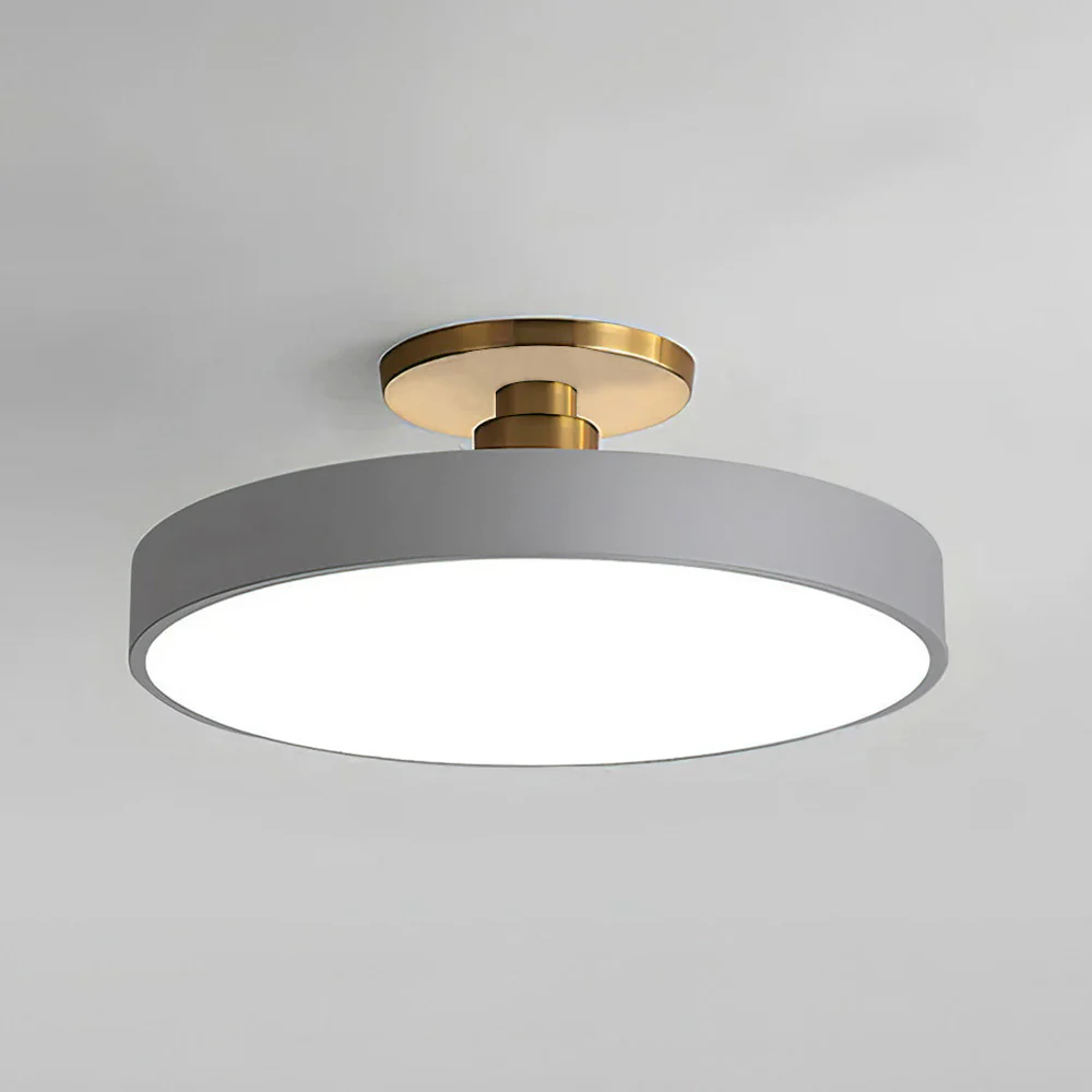 Modern Concise Circular LED Semi Flush Mount Ceiling Lights for Bedroom - Image 8