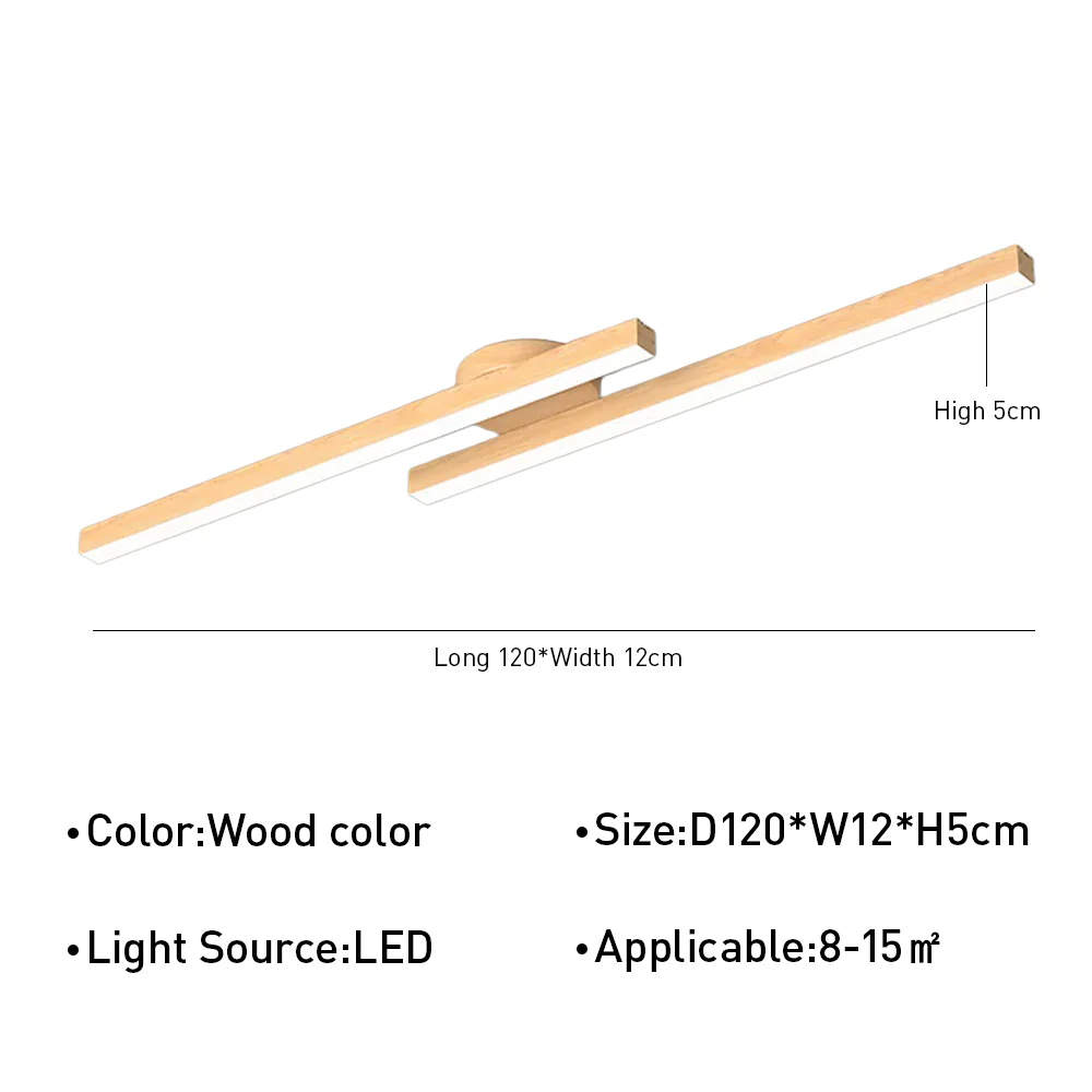 Minimalist Linear Ceiling Lighting Fixture Semi Flush Mount Ceiling Lights for Living Room Bedroom - Image 11
