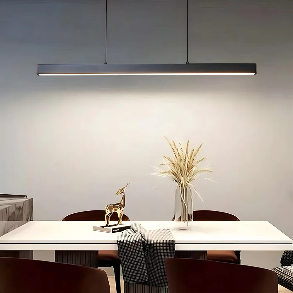 Minimalist One-line Long LED Dining Room Pendant Lights - Image 10
