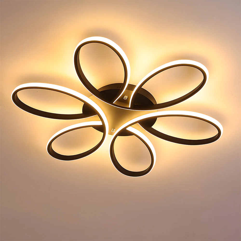 Minimalist Petal Metal LED Living Room Ceiling Light - Image 6