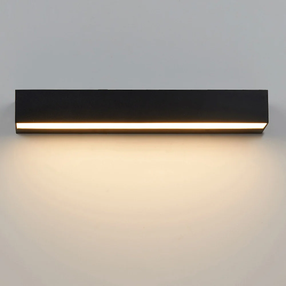 Minimalist Waterproof Aluminum Black LED Outdoor Wall Lights - Image 9