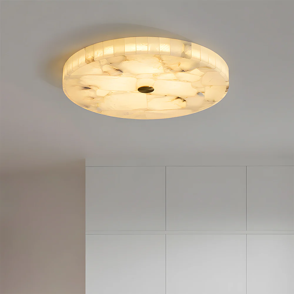 Modern Alabaster Flush LED Ceiling Lights for Living Room Bedroom - Image 4