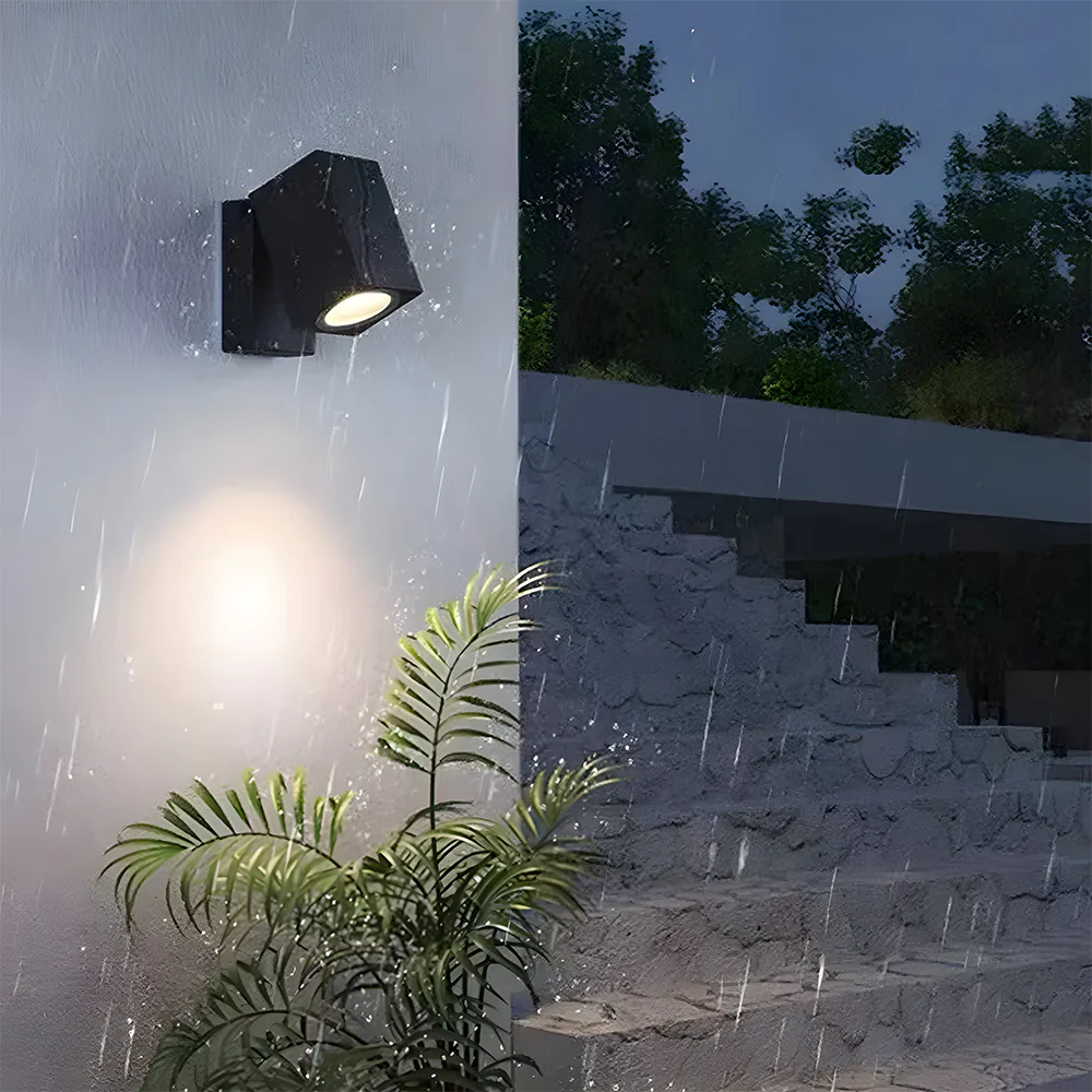 Modern Black Outdoor Rotatable Wall Lamp - Image 2