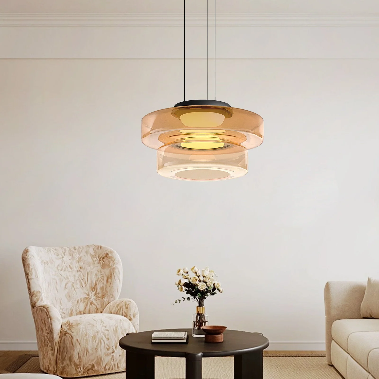 Modern Creative Round Glass Pendant Light - Image 3