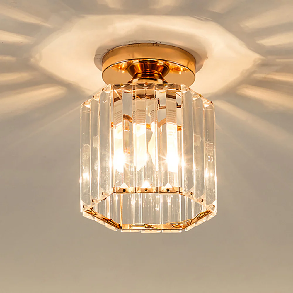 Modern Crystal Semi Flush Ceiling Light For Hallway - Image 10