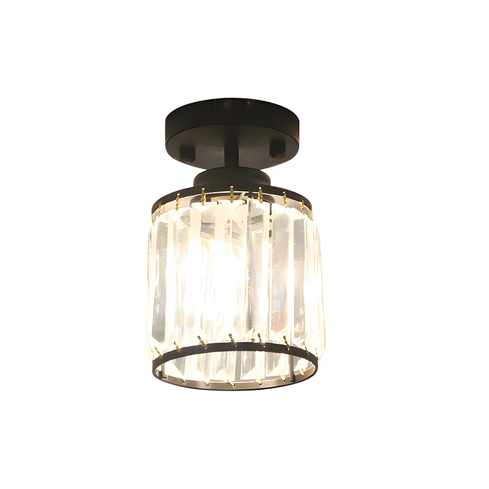 Modern Crystal Semi Flush Mount Hallway Ceiling Light - Image 18