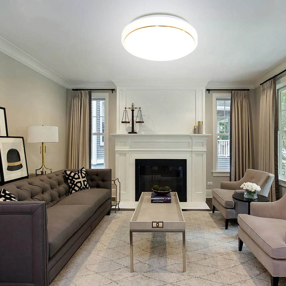 Sleek Round LED Ceiling Light for Modern Living Rooms - Image 6