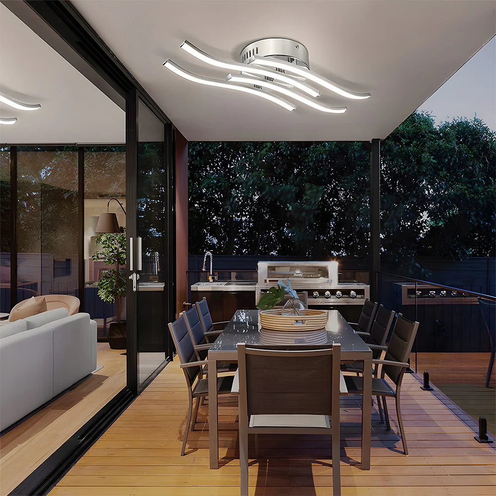 Modern Design Silver LED Living Room Ceiling Lights - Image 3