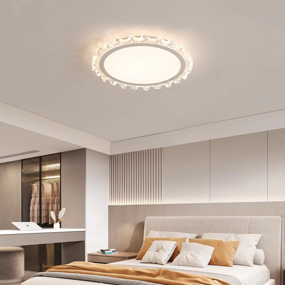 Modern Dimmable Crystal Living Room LED Ceiling Light - Image 9