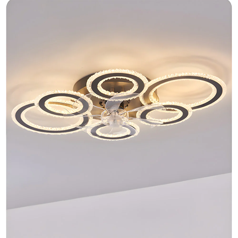 Modern Dimmable DC Motor LED Ceiling Fan with Light for Living Room Bedroom - Image 10